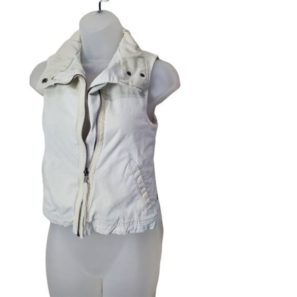 MARRAKECH ANTHRO Womens‎ Vest XXSP Cream Denim Safari Fleece Lined Gorp Granola - Picture 10 of 13